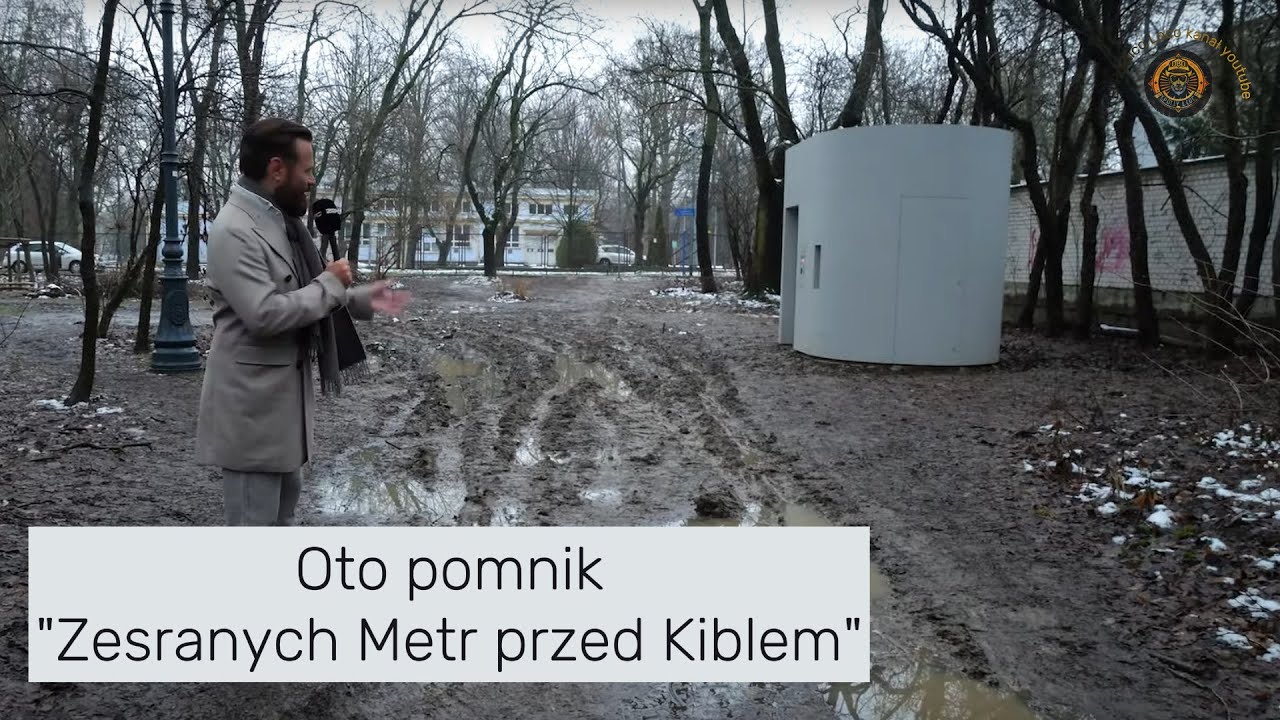 Stanowski prezentuje pomnik zesranych metr przed kiblem dzieło Trzaskowskiego