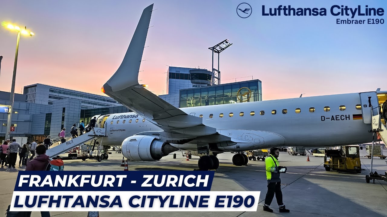 TRIP REPORT / First time Lufthansa CityLine! / Frankfurt to Zurich / Lufthansa CityLine E190