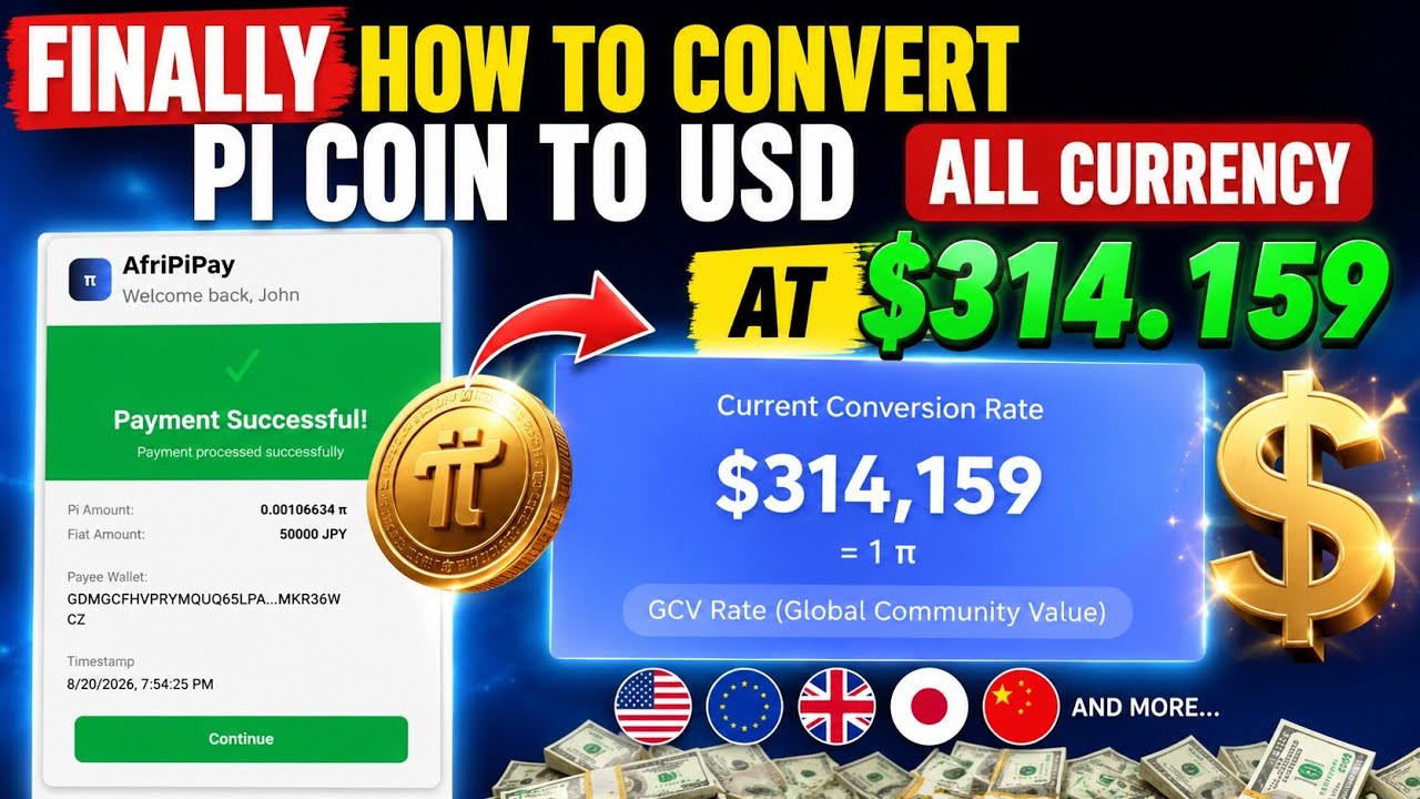 НАКОНЕЦ-ТО: КАК КОНВЕРТИРОВАТЬ PI COIN В USD 1PI = $314,159 GCV Скоро станем миллионерами, Пионеры
