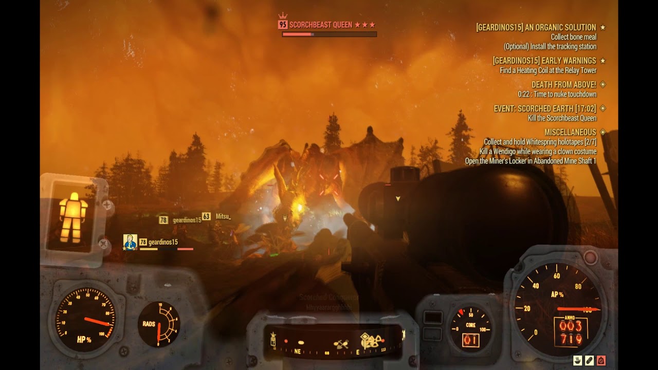 FALLOUT 76 - KILLING A SCORCHBEAST QUEEN WITH A NUKE