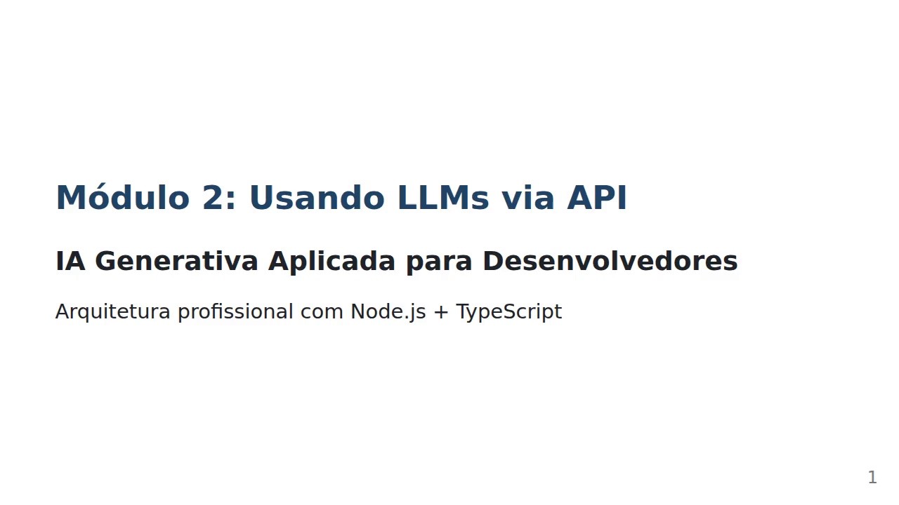 IA Generativa para Devs | Módulo 2: Integração com API OpenAI