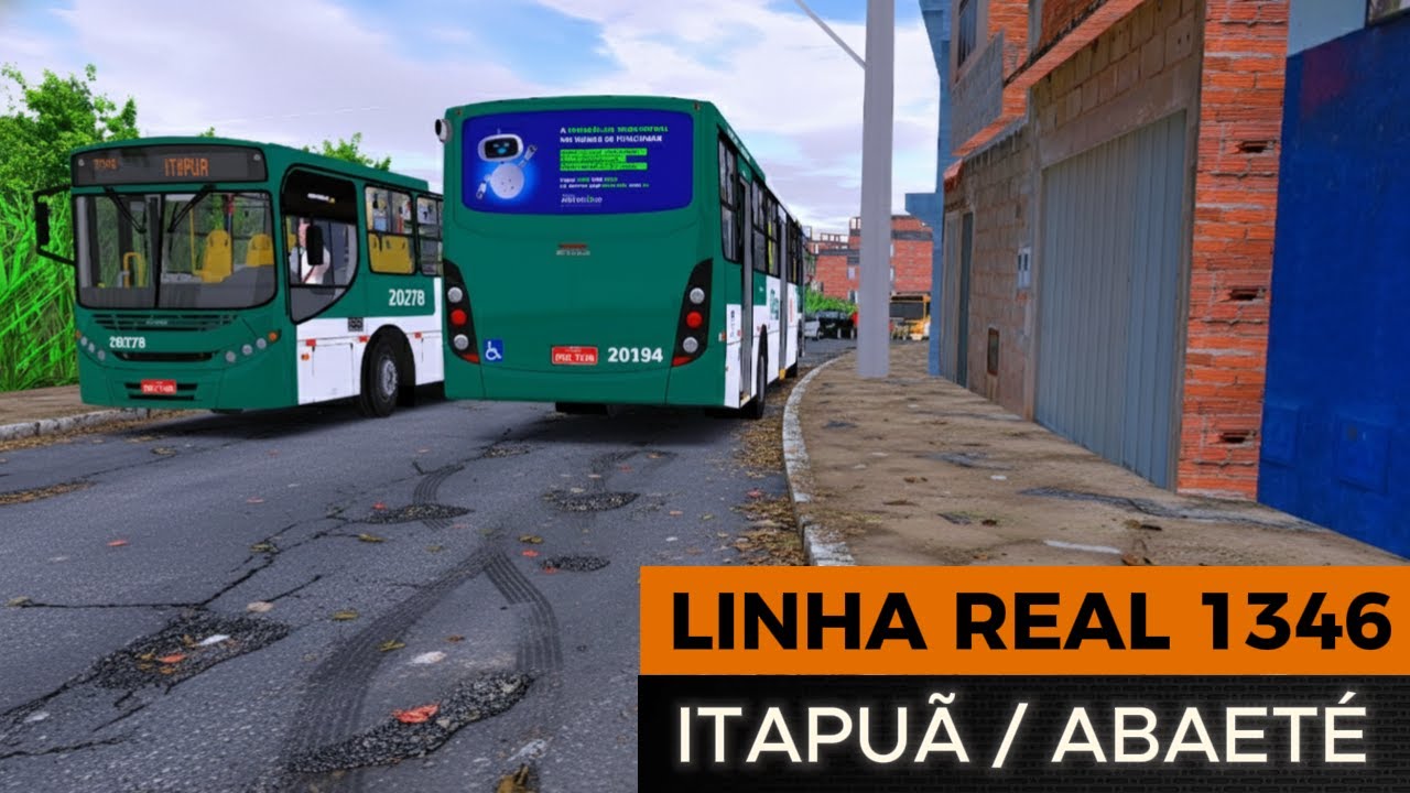 🟢LINHA REAL 1346 EST.PIRAJÁ x ITAPUÃ / ABETÉ via SUSSUARANA - MAPA METRÓPOLES SALVADOR 2.O / G920🟢