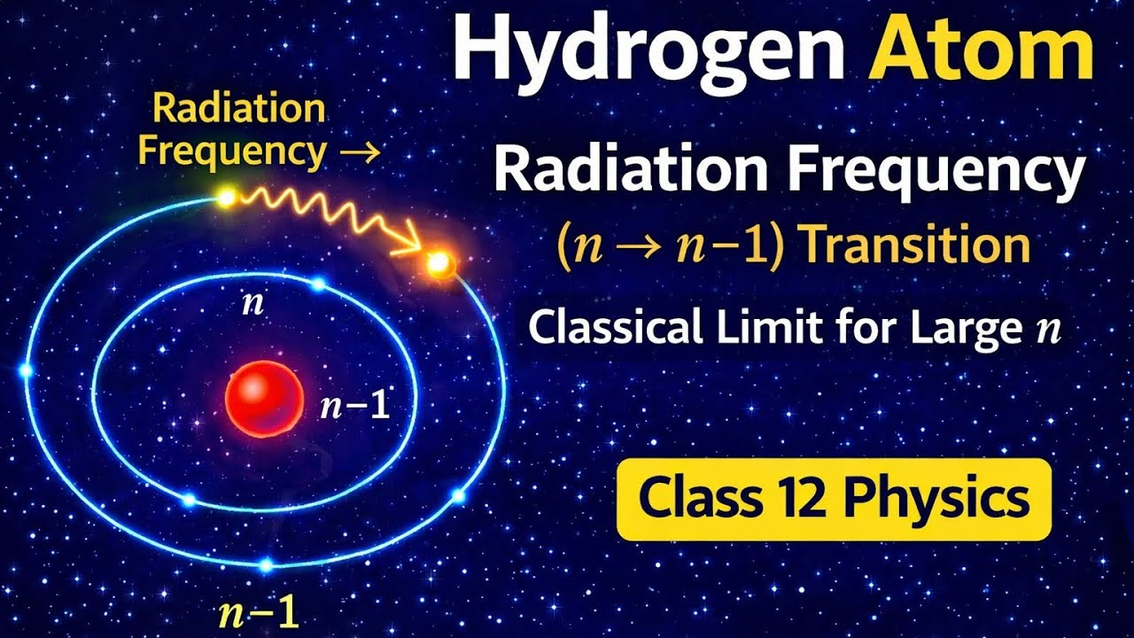 “Hydrogen Atom Radiation Frequency | n → n−1 Transition | Class 12 Physics”