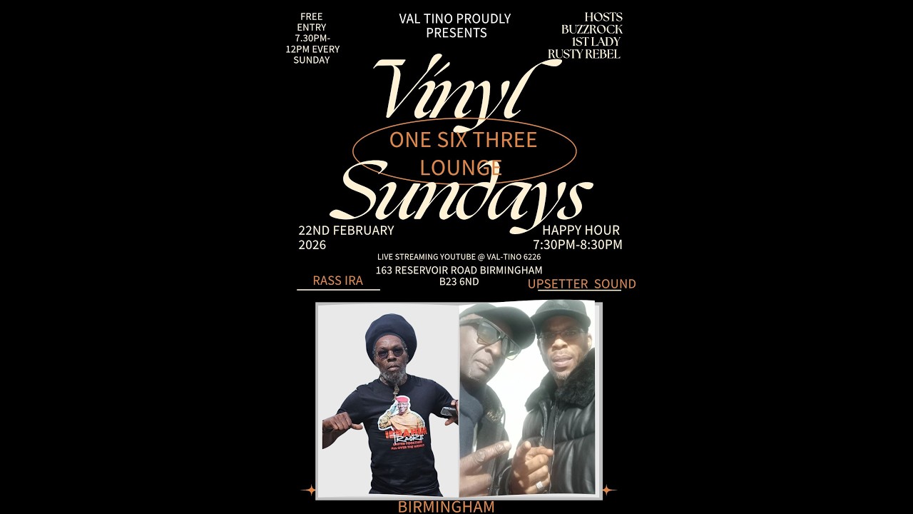 VINYL SUNDAY @ 163 LOUNGE  -  22ND FEB PARTY🔥🔥 VIBES - UPESTTER SOUND & RAS IRA 2026 VAL TINO