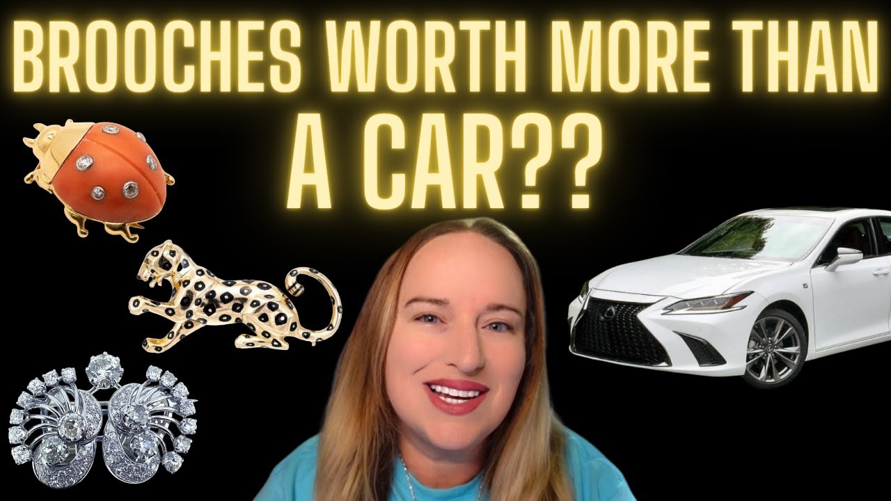 Vintage Gold Platinum High Dollar Brooch Sales Worth More Than A CAR?