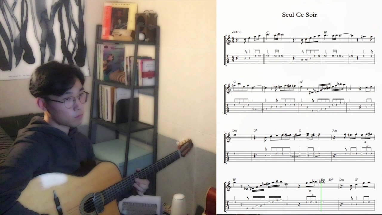 Gypsy Jazz Guitar Tabs | Seul Ce Soir [ Head Transcript ]