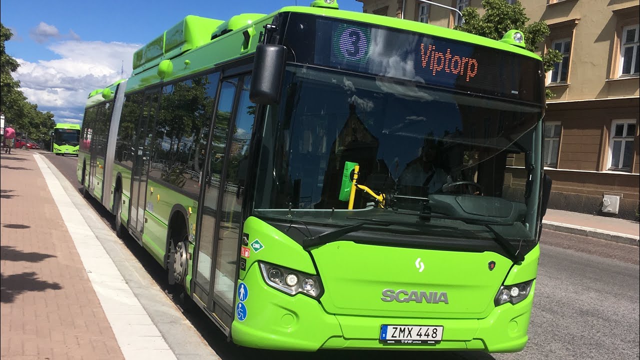 Bus ride line 3 from Eskilstuna Resecentrum to Viptorp.