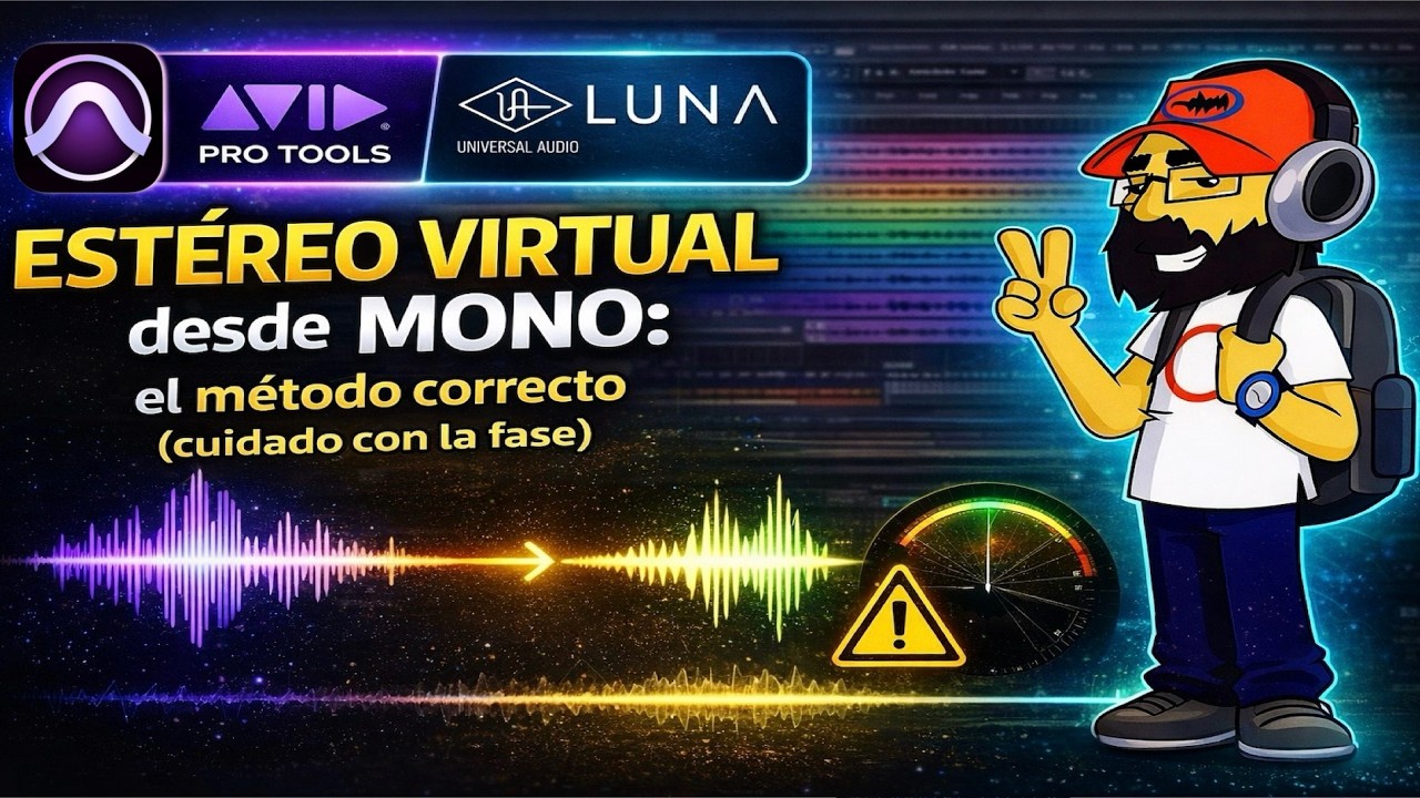 🎚️ ESTÉREO VIRTUAL desde MONO: el método correcto (cuidado con la fase) 🎛
