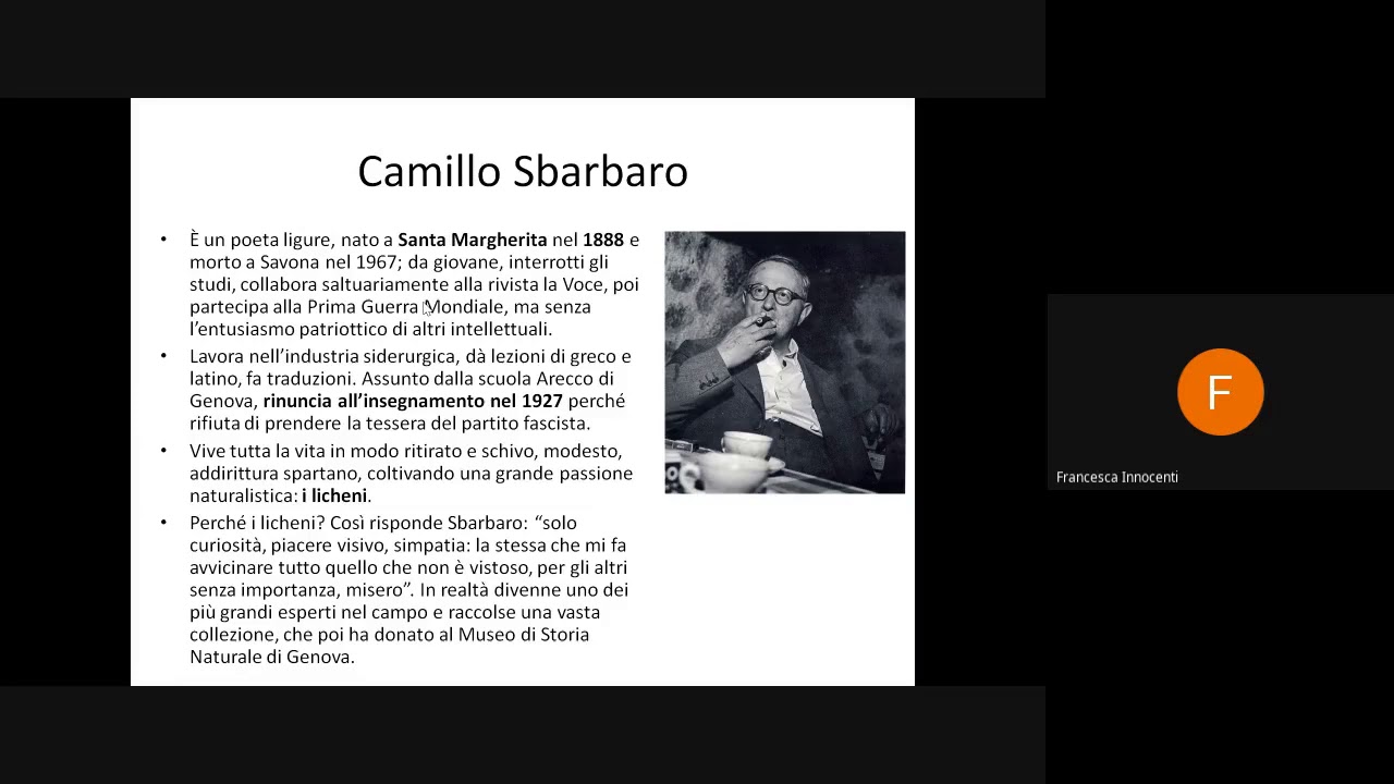 Vociani, Camillo Sbarbaro, introduzione alla poetica