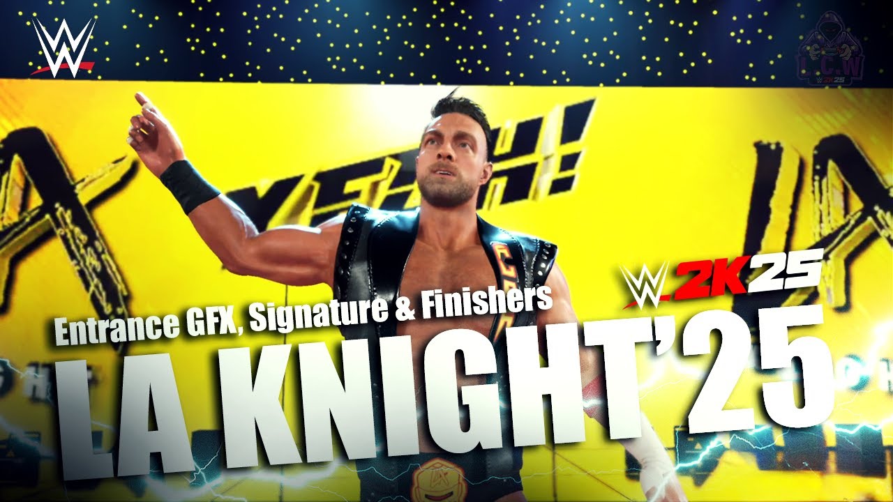 LA Knight'25 Entrance, Signature & Finishers I WWE2K25Mods