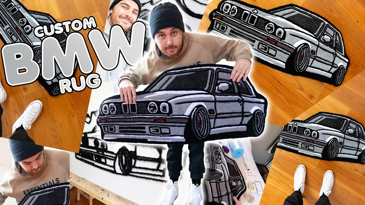 Tufting a BMW Rug | Custom Car Rug Full Tufting Process! (BMW E30)