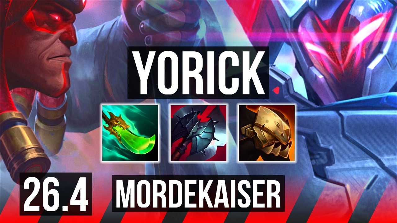 YORICK vs MORDEKAISER (TOP) | Good KDA: 12/2/11, 44K damage | KR Grandmaster | 26.4