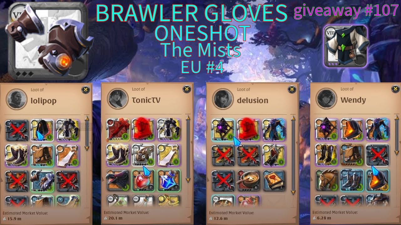 ONESHOT BRAWLER GLOVES The Mists | 8.3 Kill | EU #4 | Albion online - 8.3 giveaway