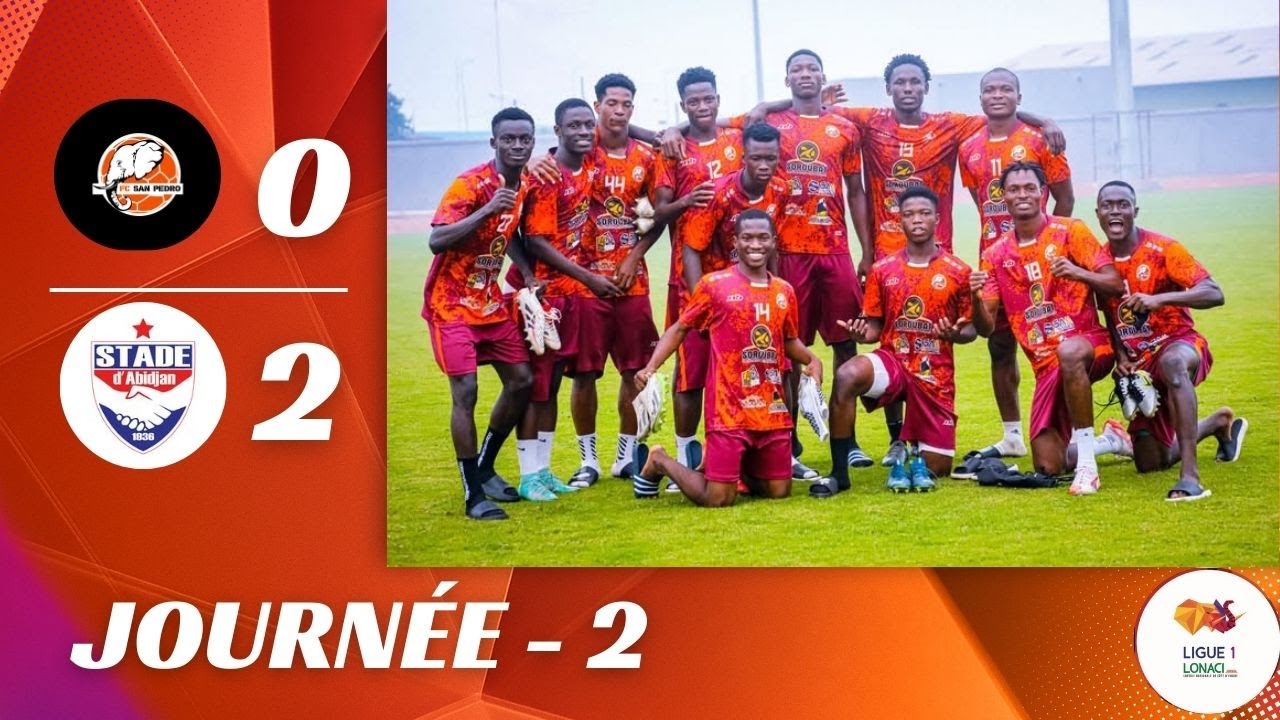 Résumé - J2 - Fc san pedro vs Stade d'abidjan - Ligue 1 Lonaci (2025-2026)