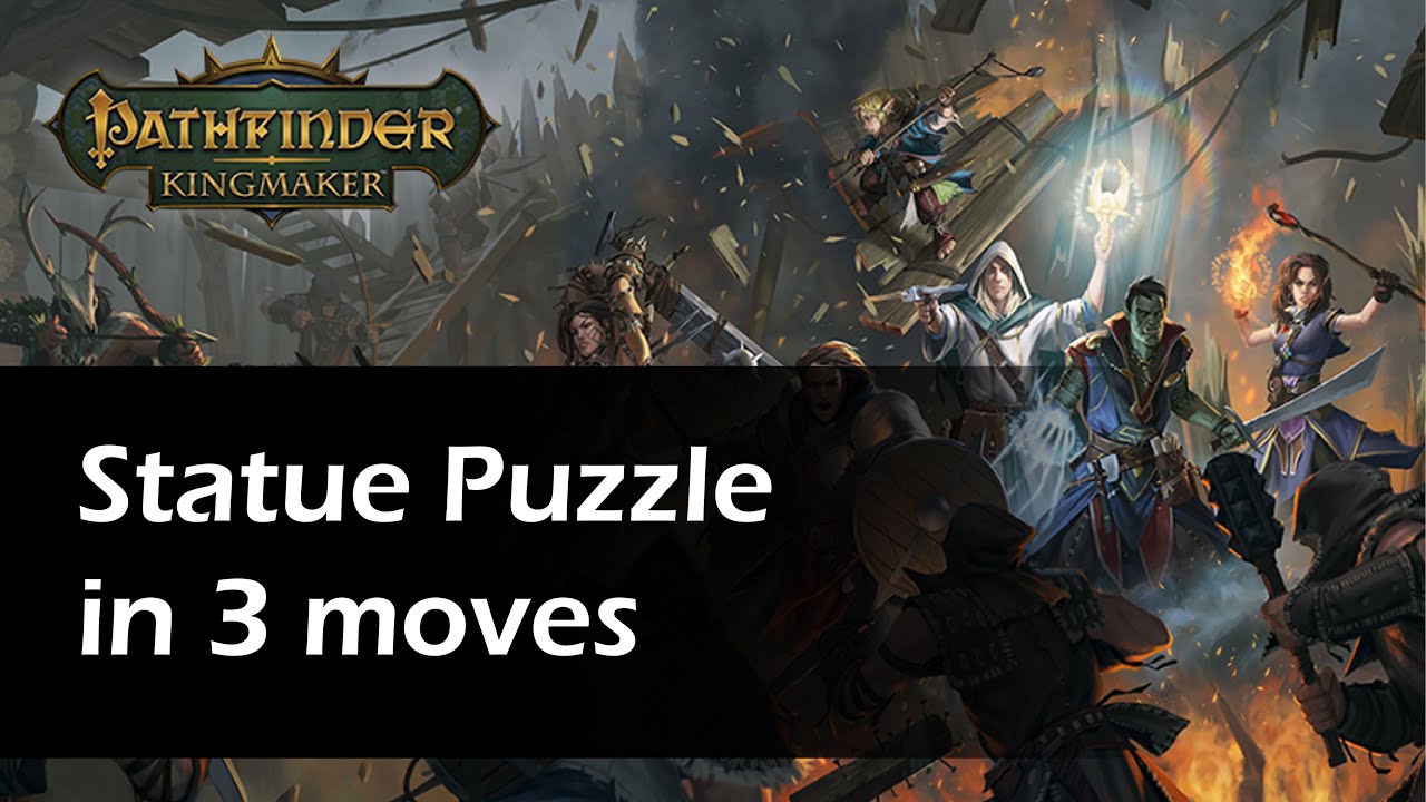Pathfinder Kingmaker - Aldori's mansion statue puzzle. Easy solution!
