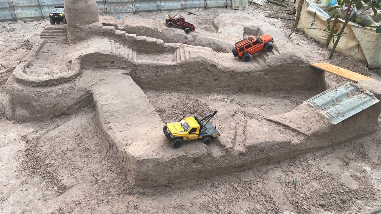 RC Crawler Adventure on Hand Made Sand Mountains