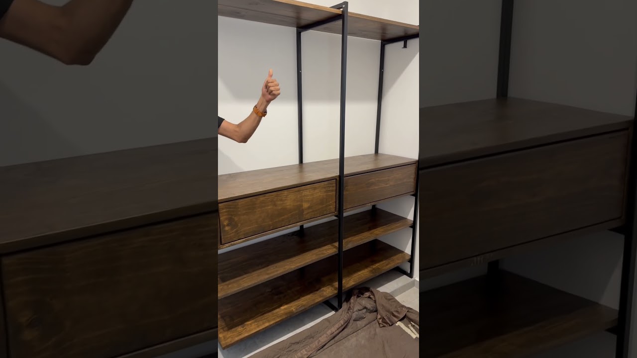 MUEBLE guardarropa &ldquo;closet estilo industrial &ldquo; #metalymadera #estiloindustrial #muebles #carpinteria