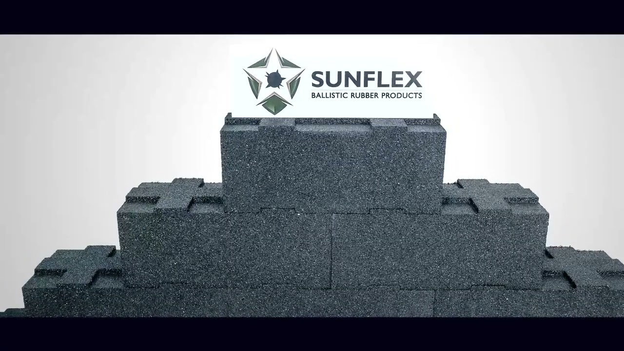 Ballistic Rubber Blocks - 24″L x 12″W x 9″H