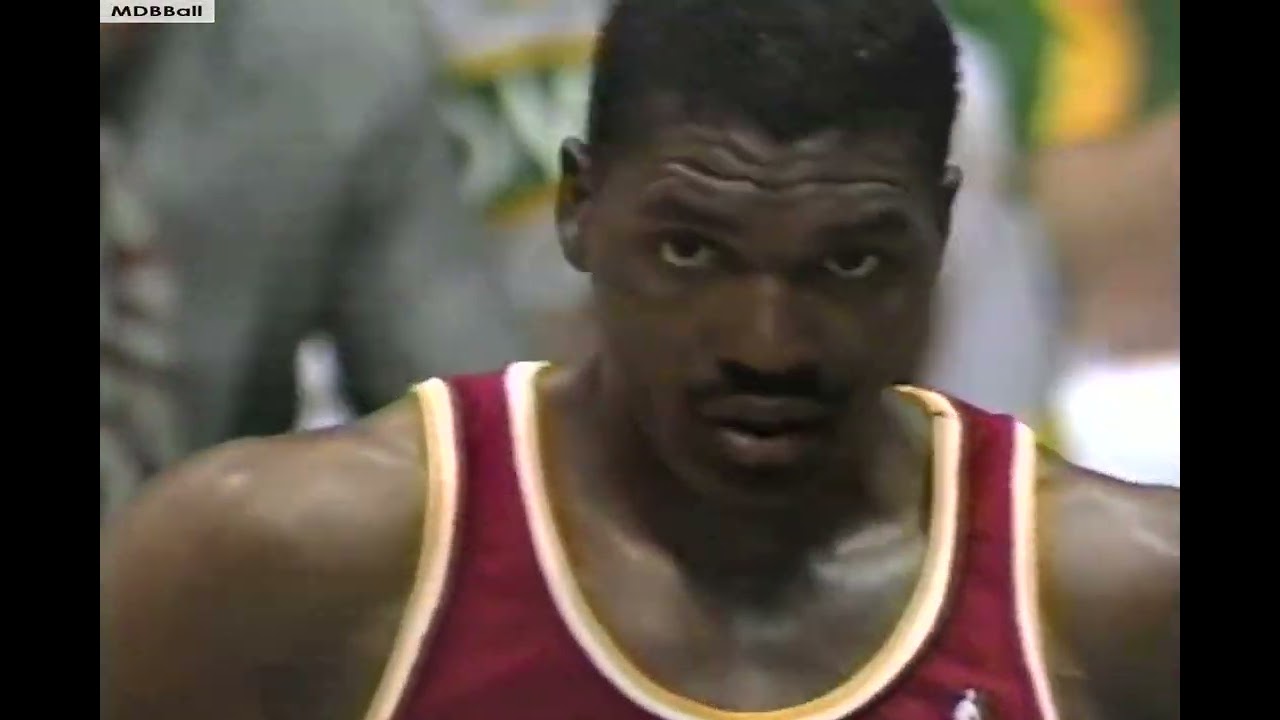 Hakeem Olajuwon Highlights - Rockets @ Sonics 1993 WCSF Game 7