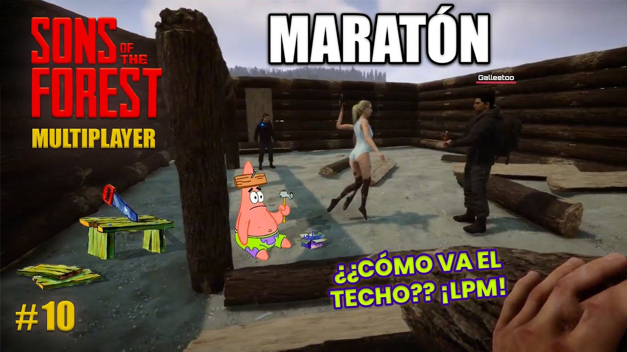 🛖🛠️ La MARAT&Oacute;N Constructiva con mi hermano y Kelvin 🪵🪓 | Sons of the Forest (Gameplay latino)