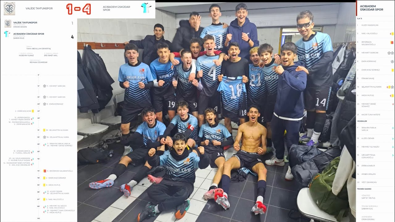 U18 VALİDE TAYFUN 1-4 ACIBADEM ÜSKÜDAR 280226