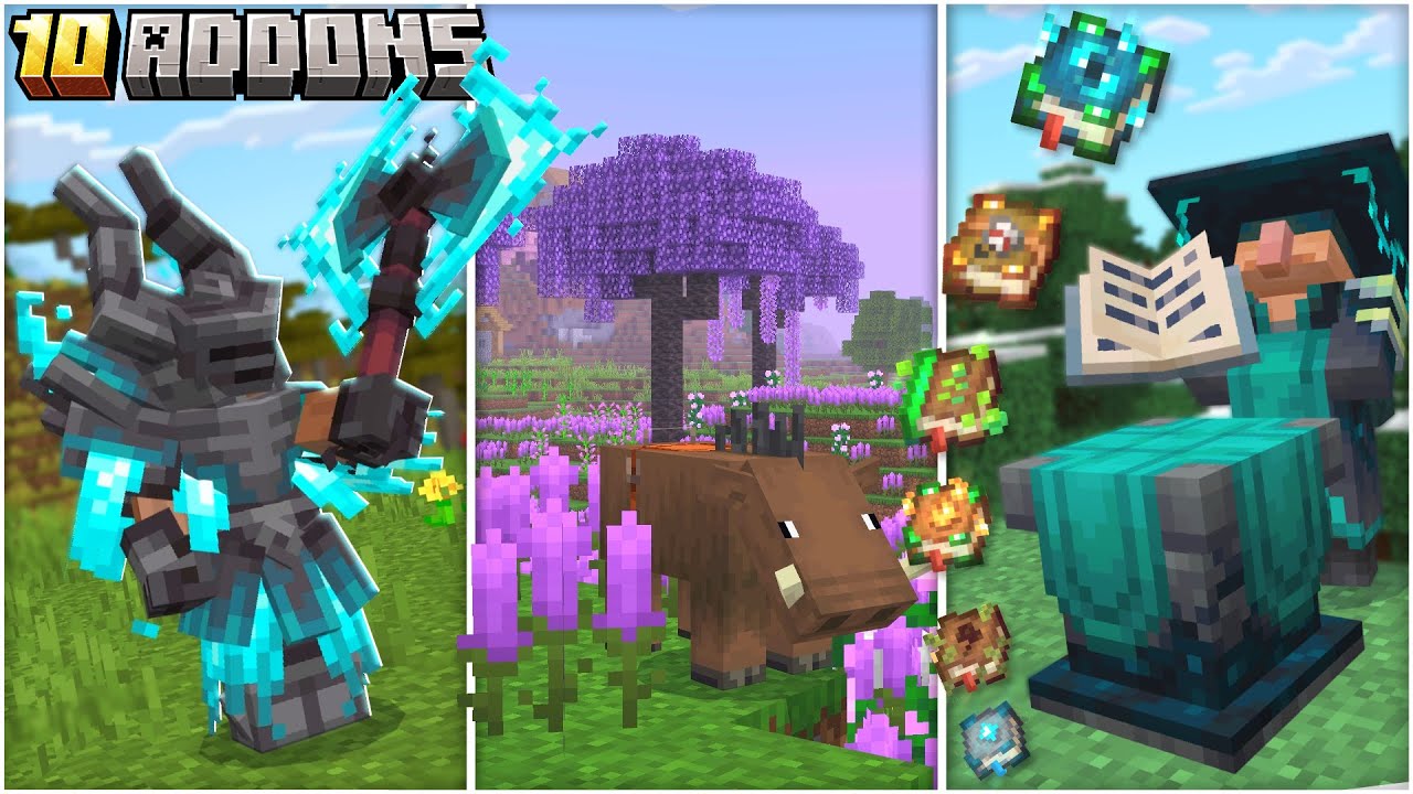 TOP 10 ADDONS PARA MINECRAFT PE 1.21 (Bedrock)