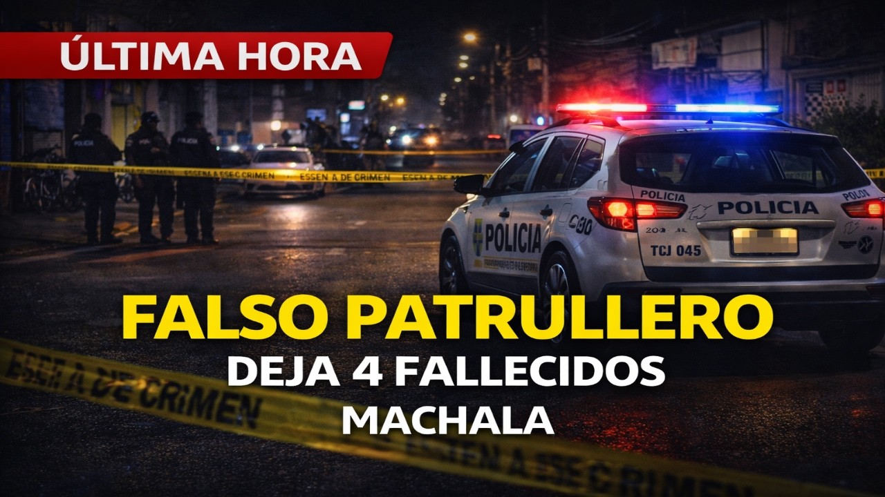 🚨 Última Hora | Ataque con falso patrullero deja 4 fallecidos en Machala