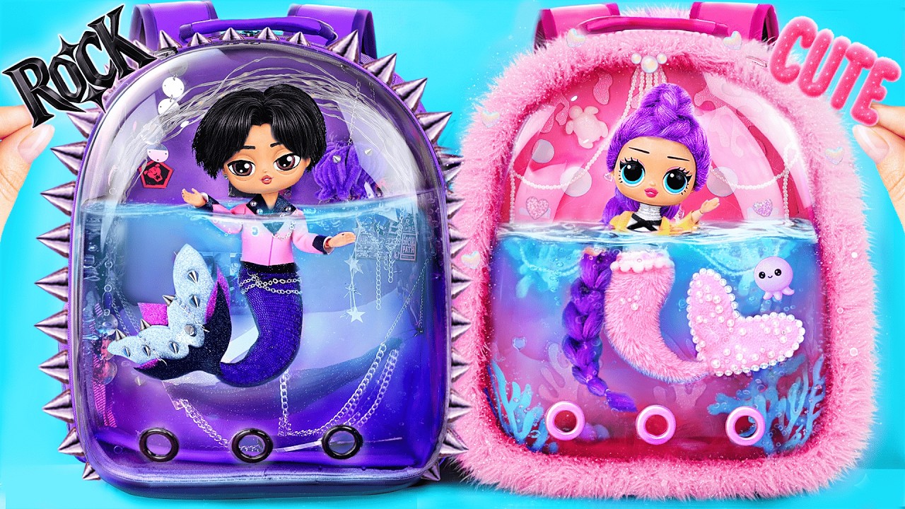Maison De Poup&eacute;e K-Pop Dans un Sac A Dos Style Rumi La Sir&egrave;ne ! K-pop Demon Hunters DIY
