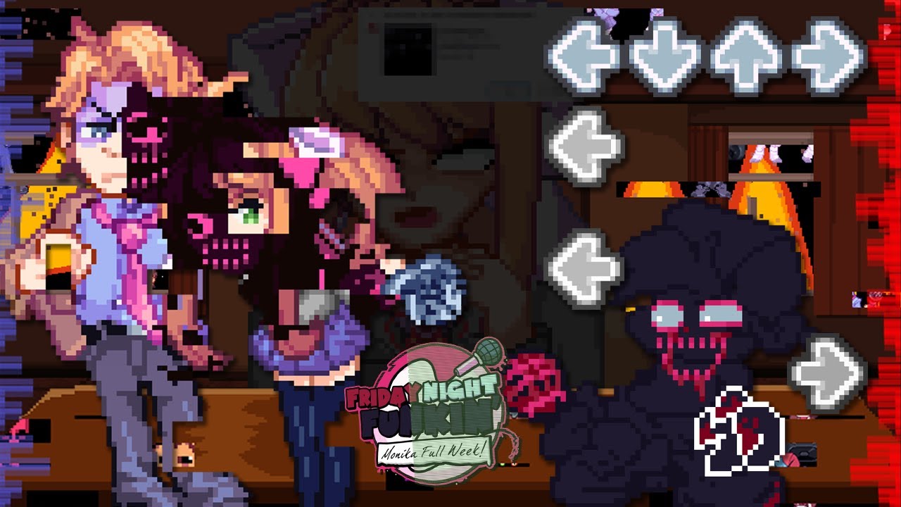 Monika Gets Corrupted in Friday Night Funkin'