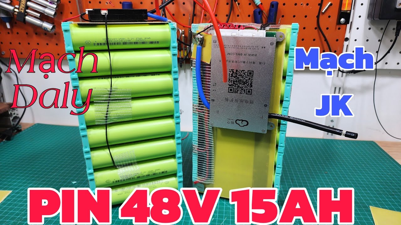Đóng 2 Quả Pin 48v 15ah Từ Cell 32140. Dùng Mạch Daly 30a Và JK 60a