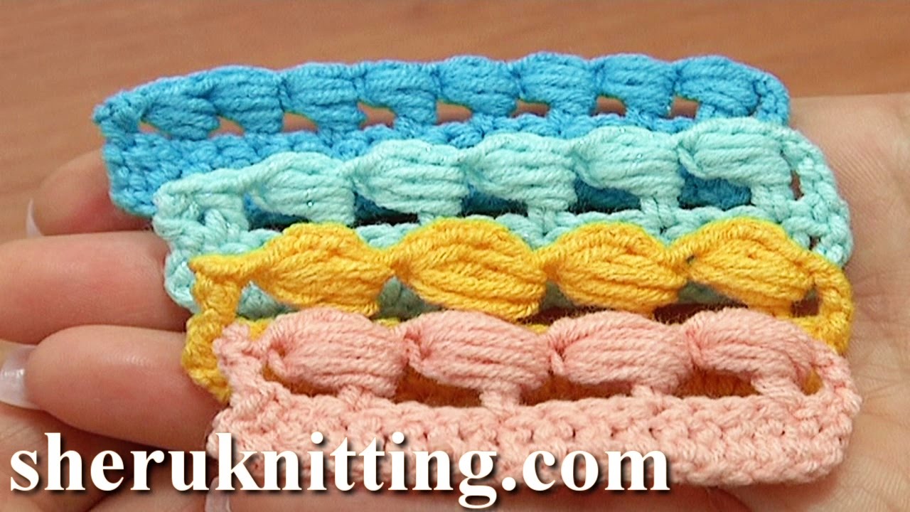 Puff Stitch Worked Around Post How to/Different Ways