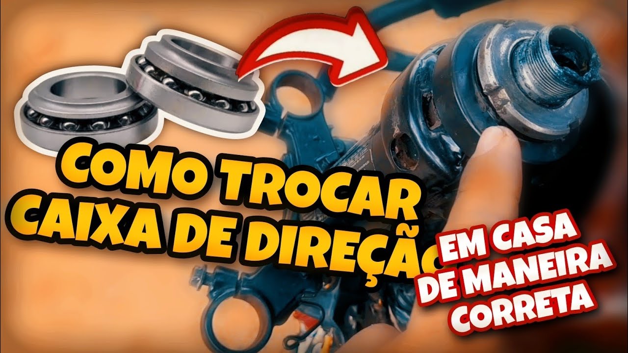 como trocar CAIXA DE DIREÇÃO da titan 150 em casa *serve pra todas as motos
