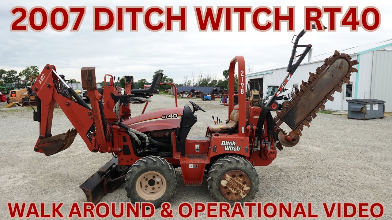 2007 Ditch Witch RT40 Trencher Walk Around & Operational Video    $14,900