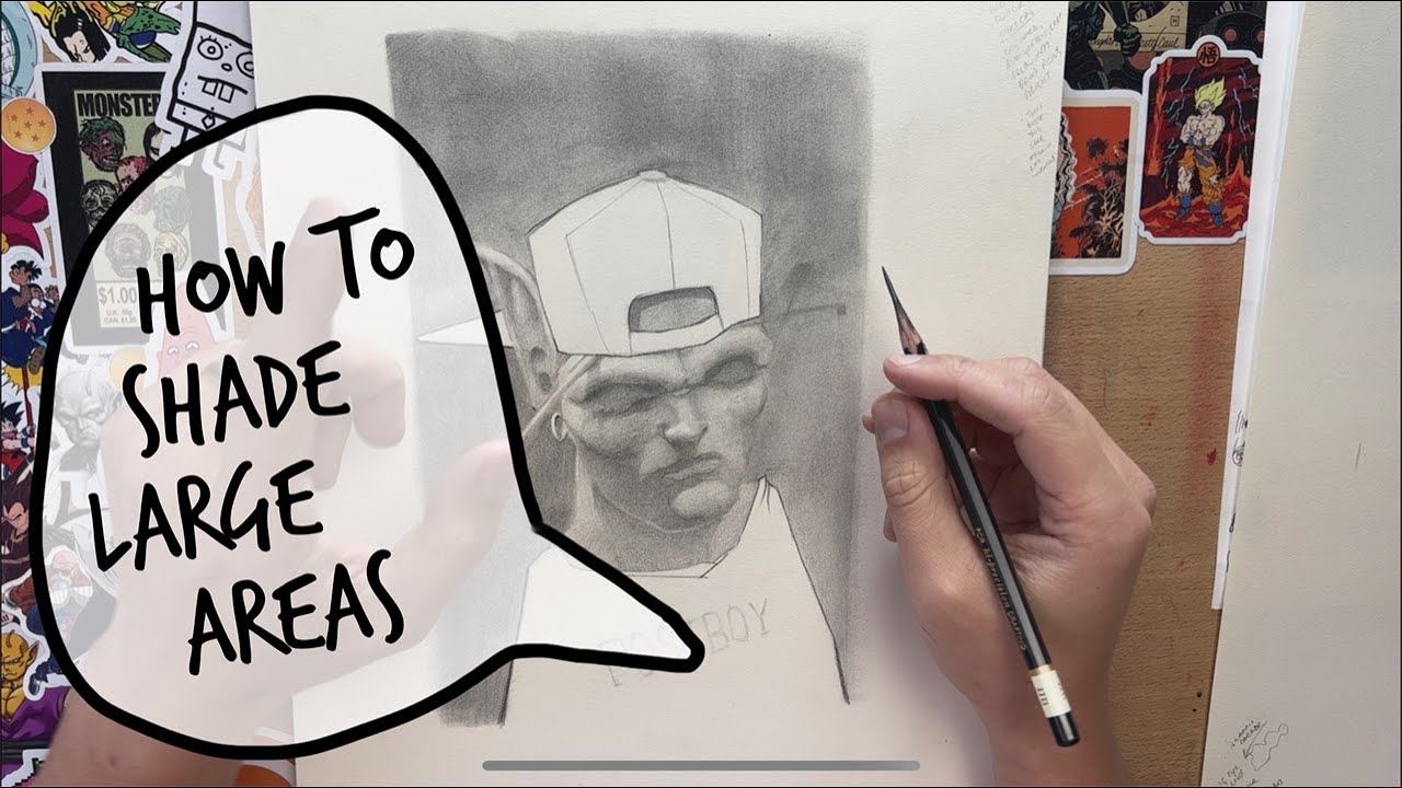 How to Shade Large Areas with #graphite