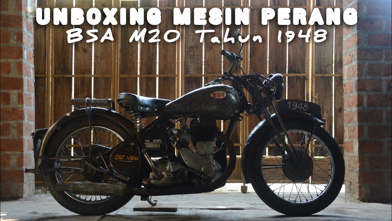 BEKAS PENINGGALAN PERANG, BONGKAR MESIN BSA DIRUMAH -BSA WM20 Tahun 1948-