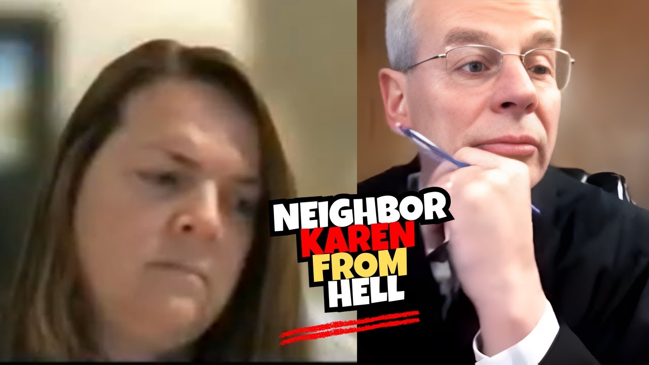 Karen Neighbor Loses Control During Restraining Order Hearing 😳👩‍⚖️