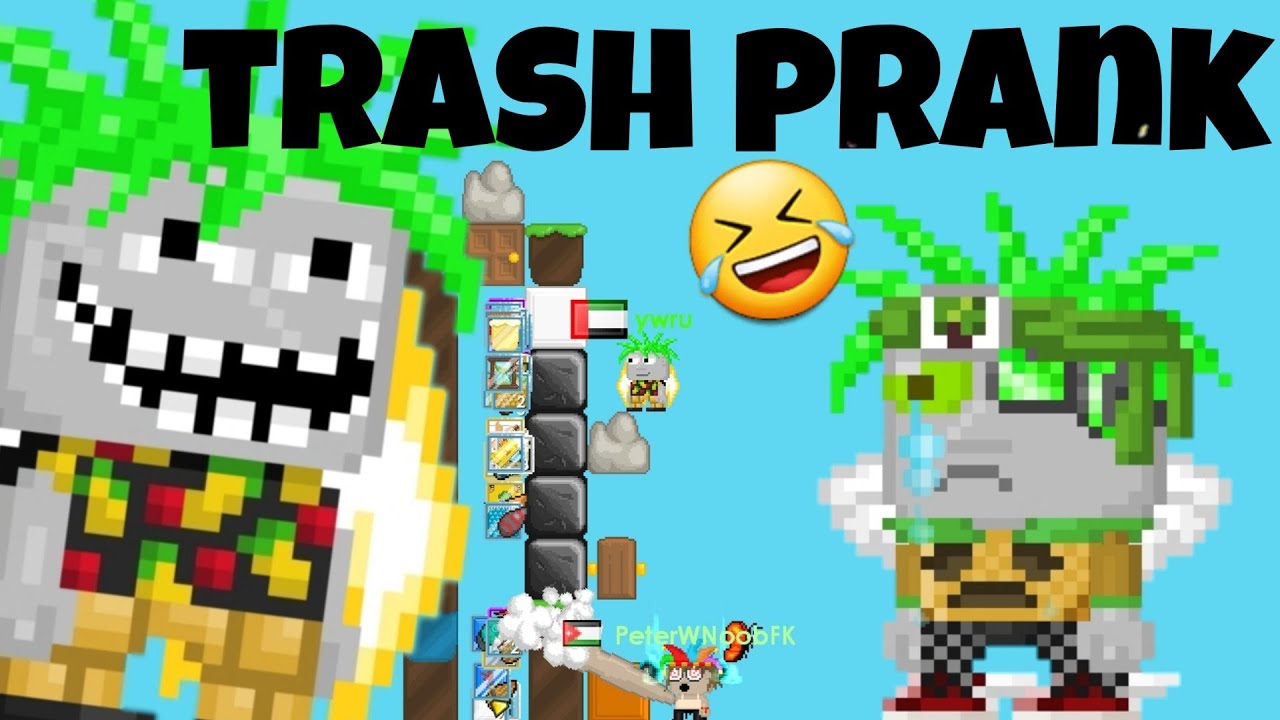 Trash prank 🤣🤣|| pranked my brother || funny vid ||growtopia
