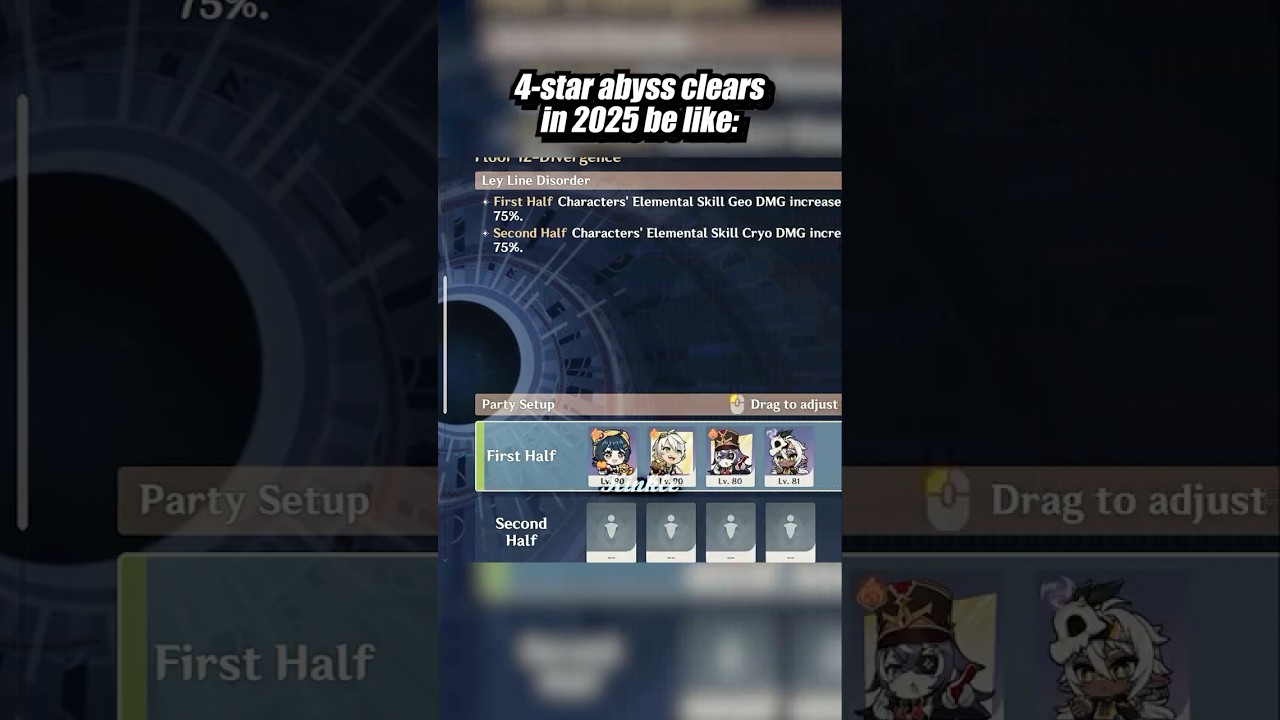 4 STAR ONLY ABYSS CLEARS BE LIKE #xiangling #iansan
