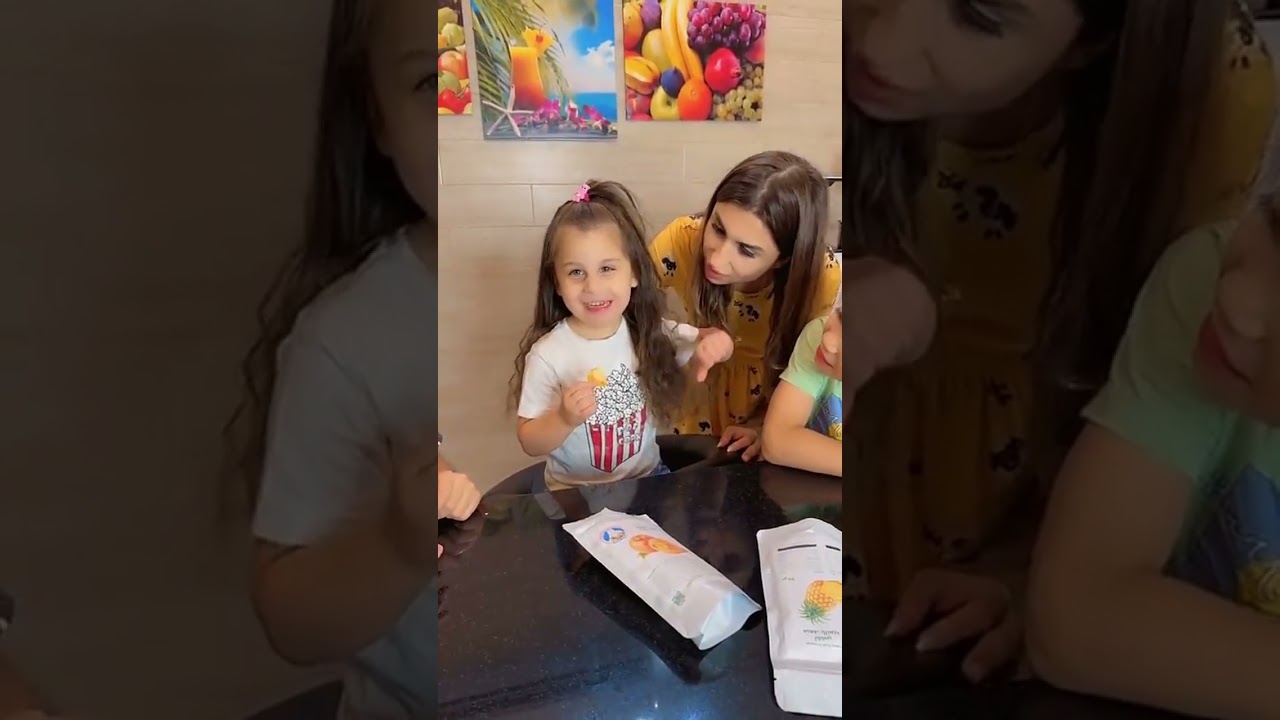 جربنا لاول مرة الفواكة المجففة مع الولاد😍ميرو زعلت وصارت تبكي😱😢شوفو ردة فعلهون