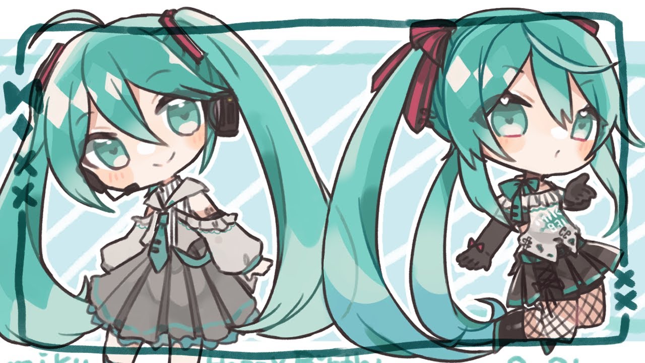 iPad版  ibisPaint ／お誕生日と聞いて！／衣装アレンジして初音ミクさん描いてみたやーつ！