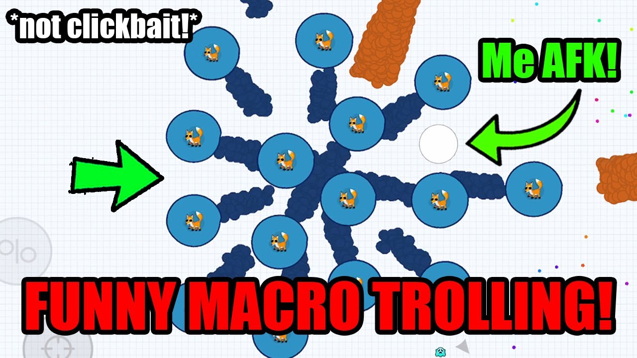 TROLLING MACRO HACKERS *FAKE AFK MACRO*!! Agar.io Mobile - TROLL REVENGE - VIDEO SKIN HACK - AGARIO