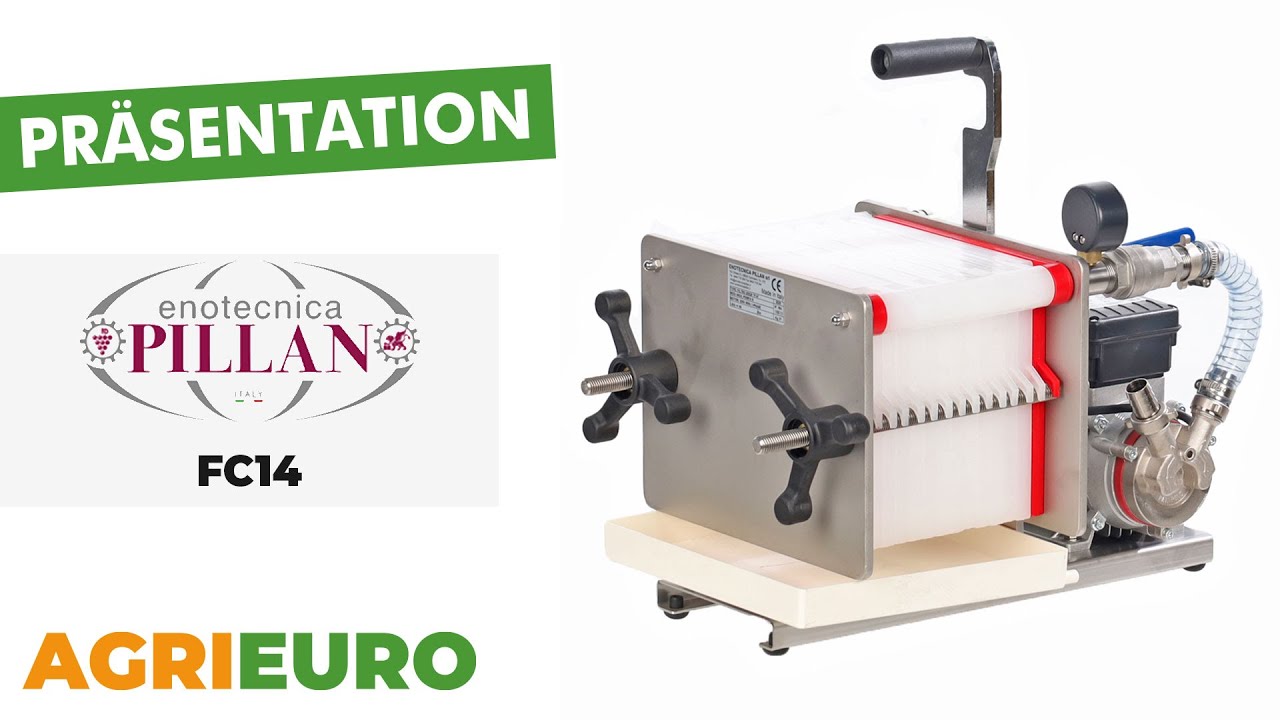 Produktvideo Enotecnica Pillan F14 - Professioneller Weinfilter mit 14 Kartons 20x20 cm