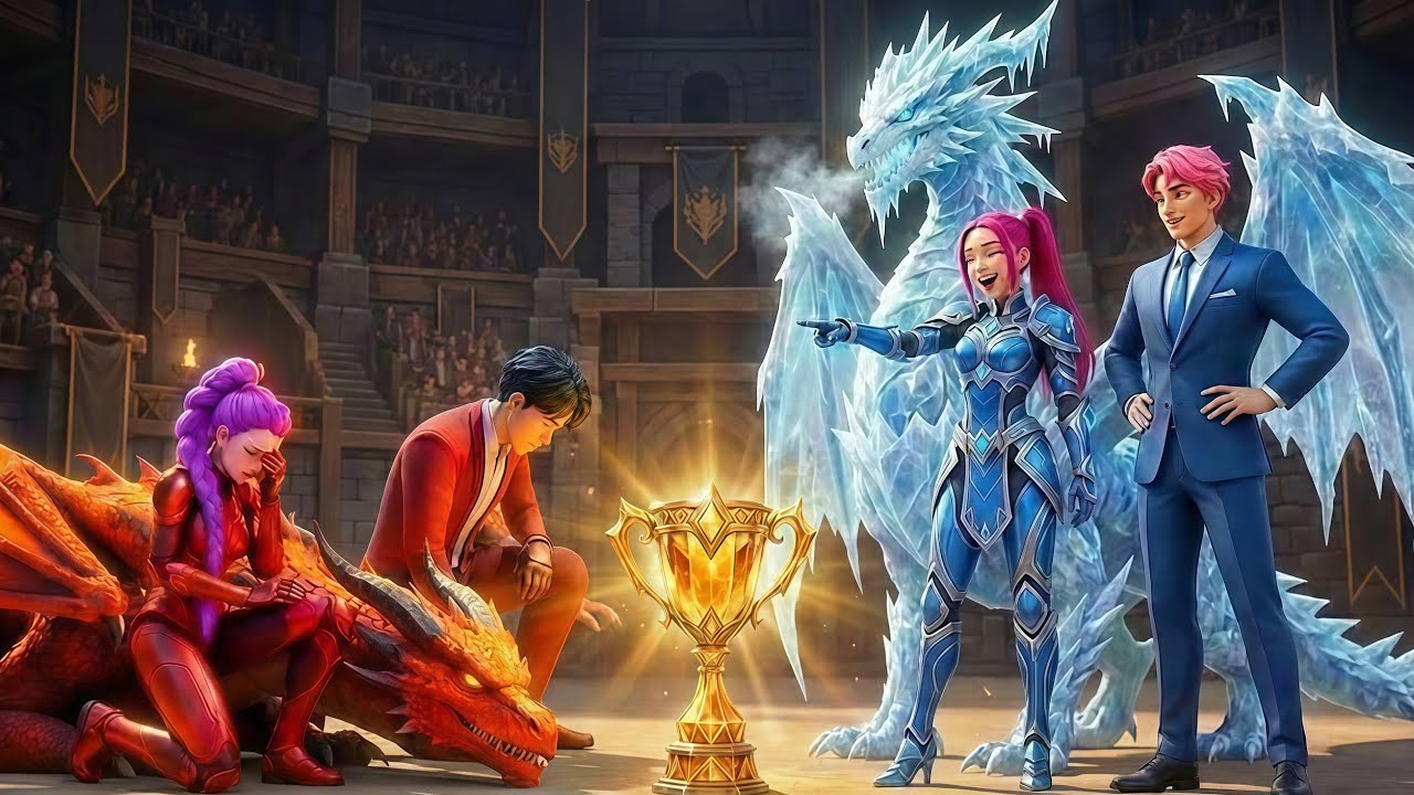 Diamond Family VS Ruby Family: RUMI Gets Fire vs Ice Dragon Racing Championship - KPOP Demon Hunters