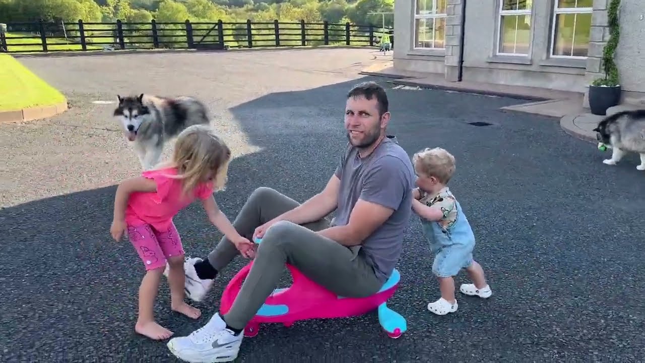 Daddy Daycare! When Your Dogs Won’t Pull You!!