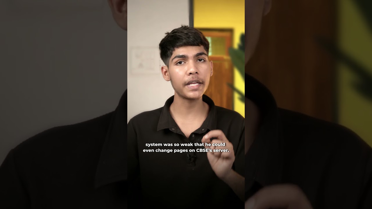 how a 19 yrs old boy expose CBSE