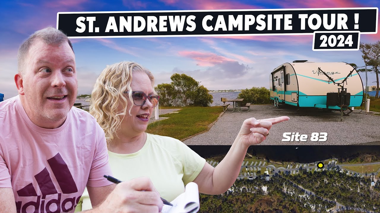 Revealing the BEST campsite Tour of St. Andrews Campground PC Beach!