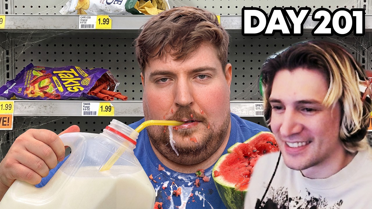 Eat Everything In A Grocery Store, Win $1,000,000 | xQc Reacts to MrBeast