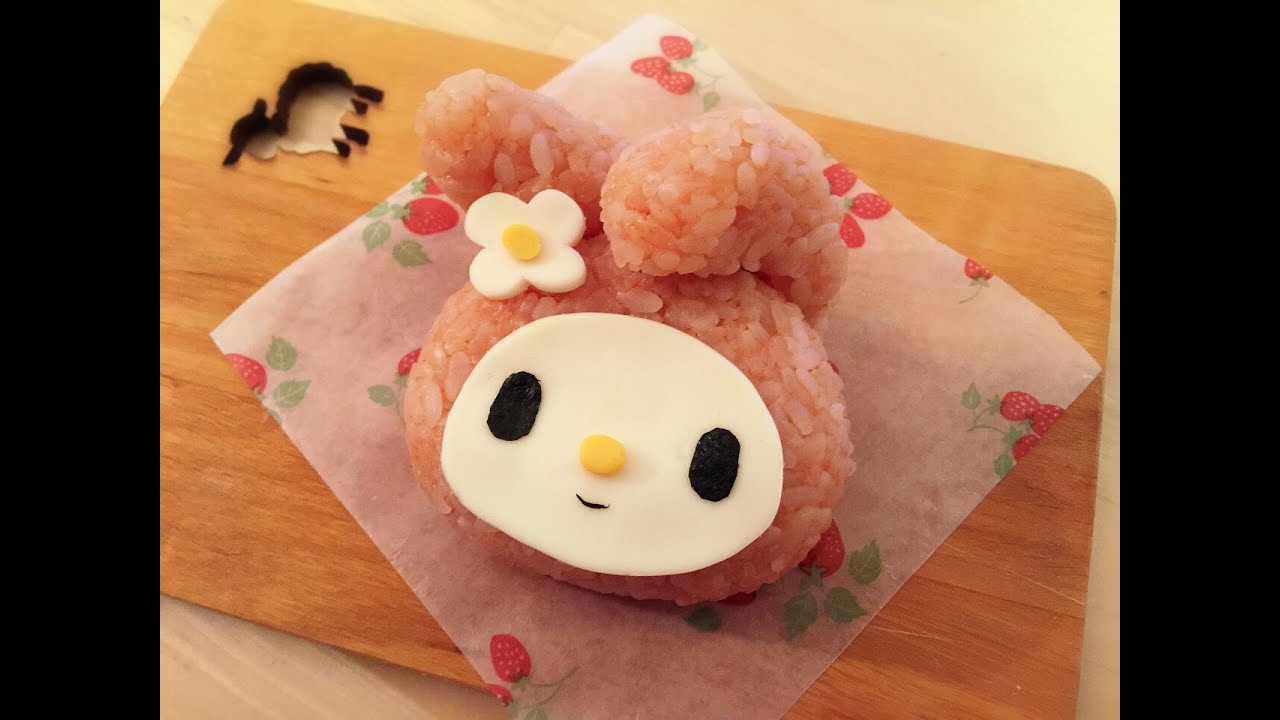 How to make easy My Melody!  簡単に出来るマイメロディの作り方  by obento4kids