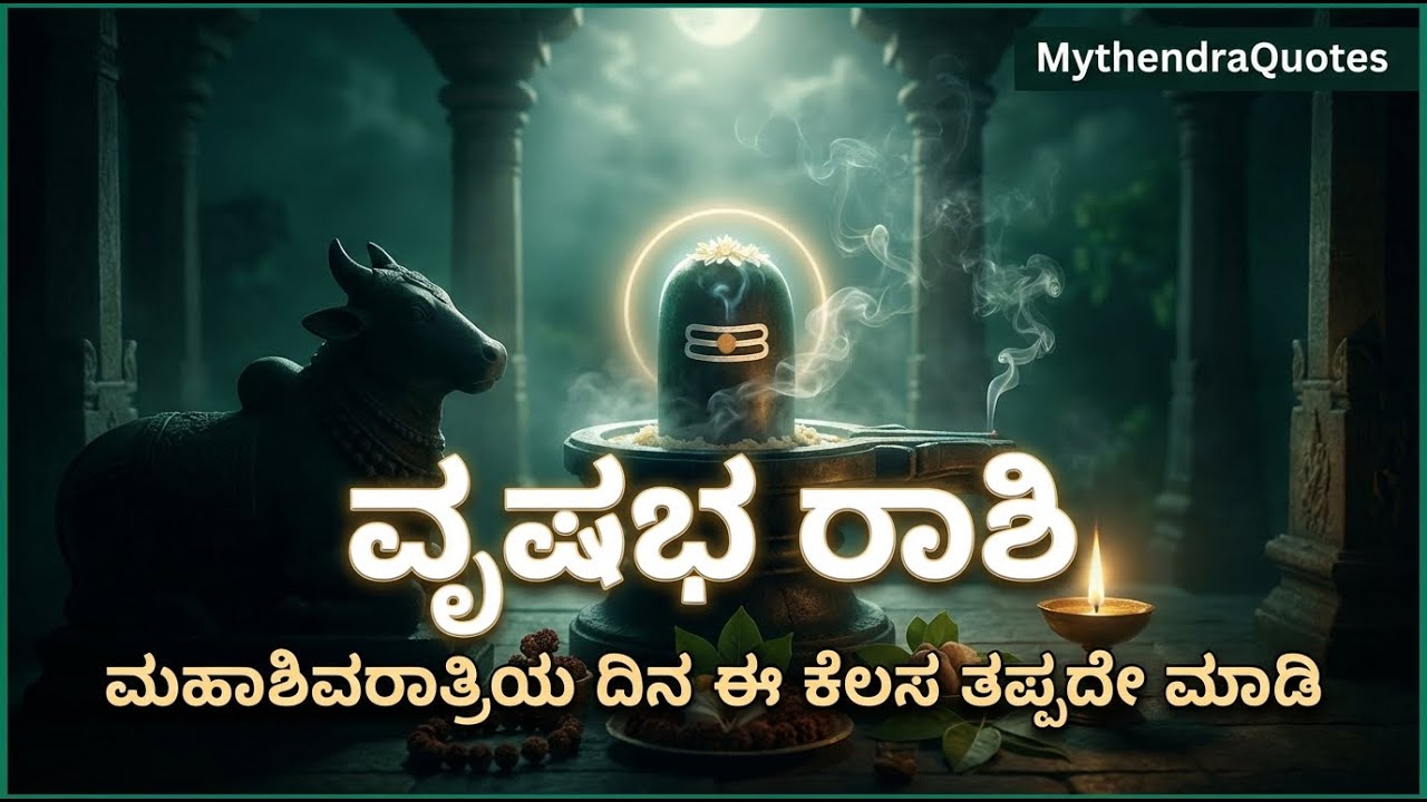 ವೃಷಭ ರಾಶಿ | Taurus ಮಹಾಶಿವರಾತ್ರಿಯ ದಿನ ಈ ಕೆಲಸ ತಪ್ಪದೇ ಮಾಡಿ | MythendraQuotes
