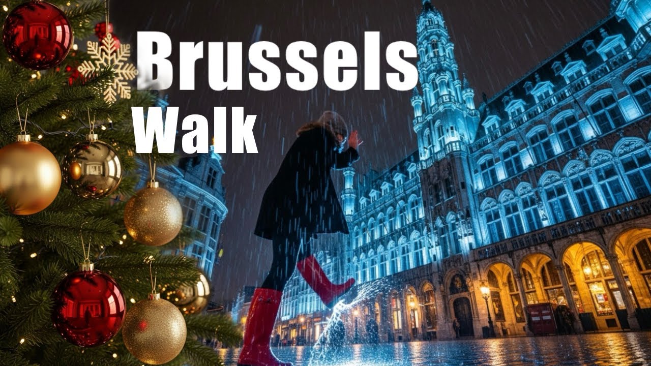 Christmas in Brussels 2025 🇧🇪 | Magical Grand Place Rain Walk